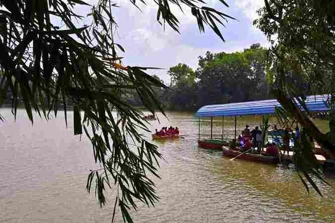 Boating at Punganoor Lake